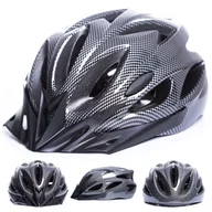Kaski rowerowe - Kask rowerowy męski damski CARBON SZARY miejski regulowany M L 54-62 cm - miniaturka - grafika 1