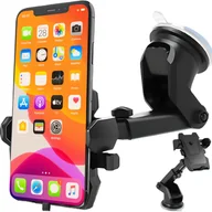 Uchwyty samochodowe do telefonów - Retoo Mocny Uchwyt Samochodowy Na Telefon Szybę Deskę Obrót 360 - miniaturka - grafika 1