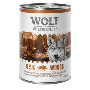 Wolf of Wilderness Zestaw of Wilderness Adult, 12 x 400 g - Oak Woods, dziczyzna - Mokra karma dla psów - miniaturka - grafika 5
