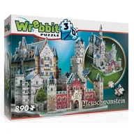Puzzle - Wrebbit Puzzles Puzzle 3D Zamek Neuschwanstein 890 - miniaturka - grafika 1