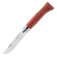Noże - Nóż składany Opinel No.8 Laminated Inox - Red Natural - miniaturka - grafika 1