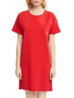 Piżamy damskie - ESPRIT Bodywear damska koszula nocna Valentine CO SUS S-SLV, czerwona, 38, czerwony, 38 - miniaturka - grafika 1