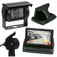 Kamery cofania - Monitor składany 4,3" Kamera cofania 18IR 12-24V 10m - miniaturka - grafika 1
