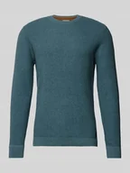 Swetry męskie - Sweter z dzianiny o kroju regular fit z czystej bawełny z fakturą - miniaturka - grafika 1