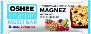 Baton Owocowy OSHEE z Witaminami Musli Bar Śliwka/Żurawina 40G ! ( produkt wycofany)! - Batoniki - miniaturka - grafika 1