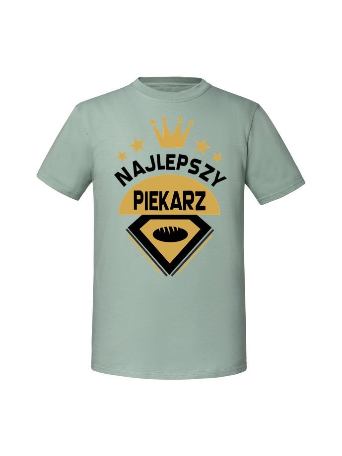 Męska koszulka z nadrukiem - Najlepszy Piekarz Miętowy XXL