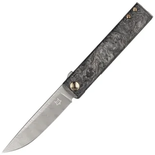 Nóż składany FOX Chnops Marble Carbon Fiber, Damasteel DS93X Gysinge by Riccardo Gobbato (FX-543 DCF) - Noże - miniaturka - grafika 1