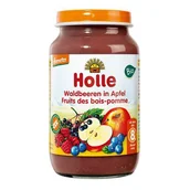 Desery dla dzieci - HOLLE Bio Deser dla niemowląt Jabłko z owocami leśnymi, 220g - miniaturka - grafika 1