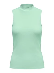 ONLY Damski top Onlnessa S/L z wysokim dekoltem Rib JRS Noos, Mist Green, XS - Koszulki i topy damskie - miniaturka - grafika 1