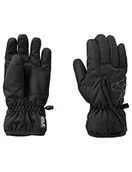 Rękawiczki - Jack Wolfskin Unisex dziecięce rękawiczki Easy Entry GLOVE K z palcami, czarne, 140 - miniaturka - grafika 1
