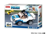 Klocki - KLOCKI SLUBAN POLICJA RADIOWÓZ Z NAPĘDEM PULL BACK 90 EL. M38-B0824 LEGO KOMPATYBILNE - miniaturka - grafika 1