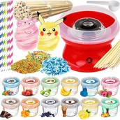 Inne urządzenia gastronomiczne - Zestaw Maszyna do Waty Cukrowej + Cukier 12x 100g Wiaderka+ Patyki+ Posypki - miniaturka - grafika 1