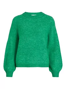 Vila Damski sweter z dzianiny z okrągłym dekoltem, Kelly Green/Detail:Melange, L - Swetry damskie - miniaturka - grafika 1