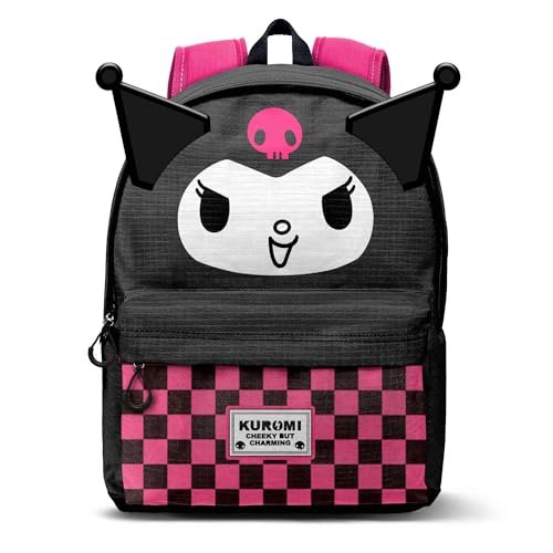Karactermania Plecak unisex Fan Hs 2.2 Sanrio FAN HS plecak 2.2 uroczy (1 szt.), Czarny Kuromi, Jeden rozmiar, Plecak FAN HS 2.2
