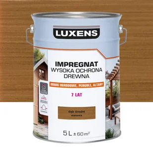 Impregnat do drewna Wysoka ochrona Dąb średni mat 5 l Luxens - Farby i impregnaty do drewna - miniaturka - grafika 1