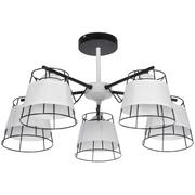 Lampy sufitowe - Inne LAMPA sufitowa VEN W-N 2832/3 druciana OPRAWA metalowe klatki białe czarne VEN W-N 2832/3 - miniaturka - grafika 1