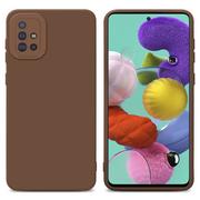 Etui i futerały do telefonów - Pokrowiec Etui Do Samsung Galaxy A51 4G / M40s w FLUID BRĄZOWY TPU Silikonowe Obudowa Ochronny Case Cover Cadorabo - miniaturka - grafika 1