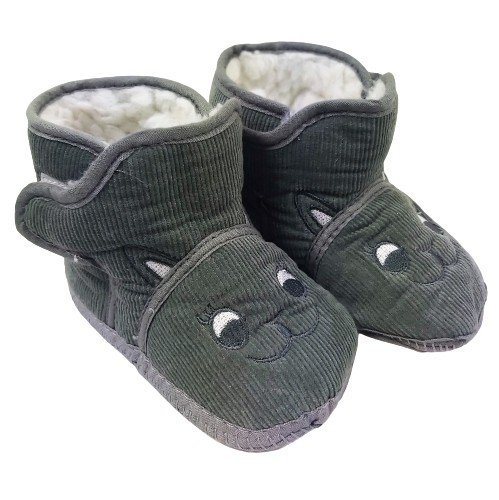 Buty Niechodki Ocieplane Buciki Niemowlęce Z Futrkiem 12-18 M Khaki