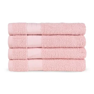 Różowe bawełniane ręczniki frotte zestaw 4 szt. 50x100 cm – Good Morning - Ręczniki - miniaturka - grafika 1