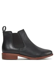 Clarks Sztyblety Taylor Shine 261119654 Czarny - Botki damskie - miniaturka - grafika 1