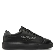 Półbuty męskie - Sneakersy KARL LAGERFELD KL52223 Black Lthr/Mono 00X - miniaturka - grafika 1