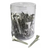 Pozostałe akcesoria fryzjerskie - Klipsy Spinki Metalowe E-19 9cm 80szt - miniaturka - grafika 1