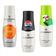 Syropy i koncentraty owocowe - Zestaw 3 koncentratów do wody Sodastream Orange Zero + Pepsi Max + 7up free - miniaturka - grafika 1