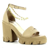 Sandały damskie - Beżowe sandały damskie CARINII - Carinii - miniaturka - grafika 1