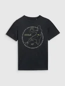 Koszulki dla chłopców - 4F Koszulka w kolorze czarnym - miniaturka - grafika 1