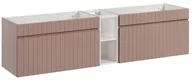 Szafki łazienkowe - Szeroka szafka pod umywalkę, wisząca, Iconic, 180x46x46 cm, różowy, mat - miniaturka - grafika 1