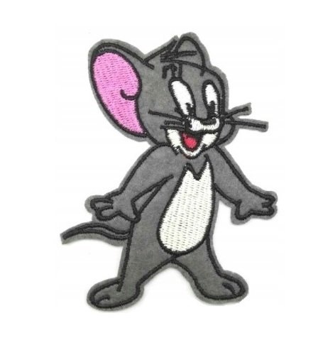 KULTOWA, NOWA NASZYWKA TERMO HAFTOWANA KOT I MYSZ - TOM I JERRY
