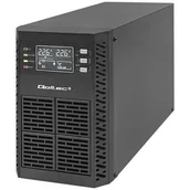 Zasilacze awaryjne UPS - qoltec Zasilacz awaryjny UPS 1kVA | 1000W | Power Factor 1.0 | LCD | EPO| USB | On-line - miniaturka - grafika 1