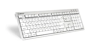 Logickeyboard SKB-CWMU-UK klawiatura Biuro USB QWERTY British English Srebrny, Biały SKB-CWMU-UK - Klawiatury - miniaturka - grafika 1