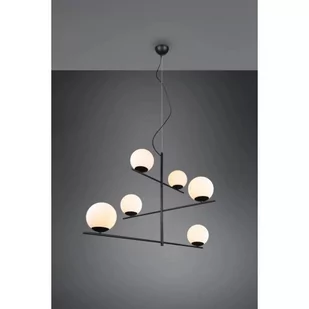 Trio Pure 302000632 lampa wisząca zwis 6x28W E14 czarna - Lampy sufitowe - miniaturka - grafika 2