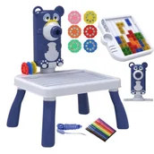 Tablice dla dzieci - Projektor Do Rysowania Stolik Miś Tetris 2200-10 - miniaturka - grafika 1