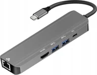Adaptery i przejściówki - Adapter USB Art ART ADAPTER USB-C male / HDMI female 4K 60Hz / 1x USB3.0 / USB-C ALU 15cm oem - miniaturka - grafika 1