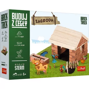 Trefl Buduj z cegły Brick Trick Zagroda M 60875 75+ cegiełek 60875 - Zabawki konstrukcyjne - miniaturka - grafika 1