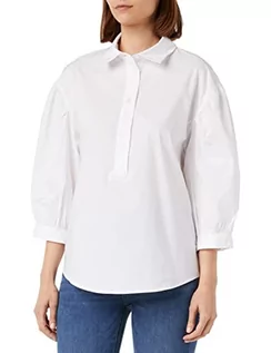 Bluzy damskie - Sisley Bluza damska, 5FUALQ03A, biała 101, L, White 101, L - grafika 1