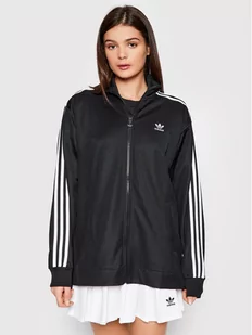 Adidas Bluza Track HC2062 Czarny Relaxed Fit - Bluzy damskie - miniaturka - grafika 1