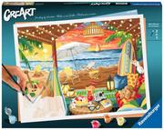 Prace ręczne dla dzieci - Ravensburger Malowanka CreArt Seria Premium B Plaża - miniaturka - grafika 1