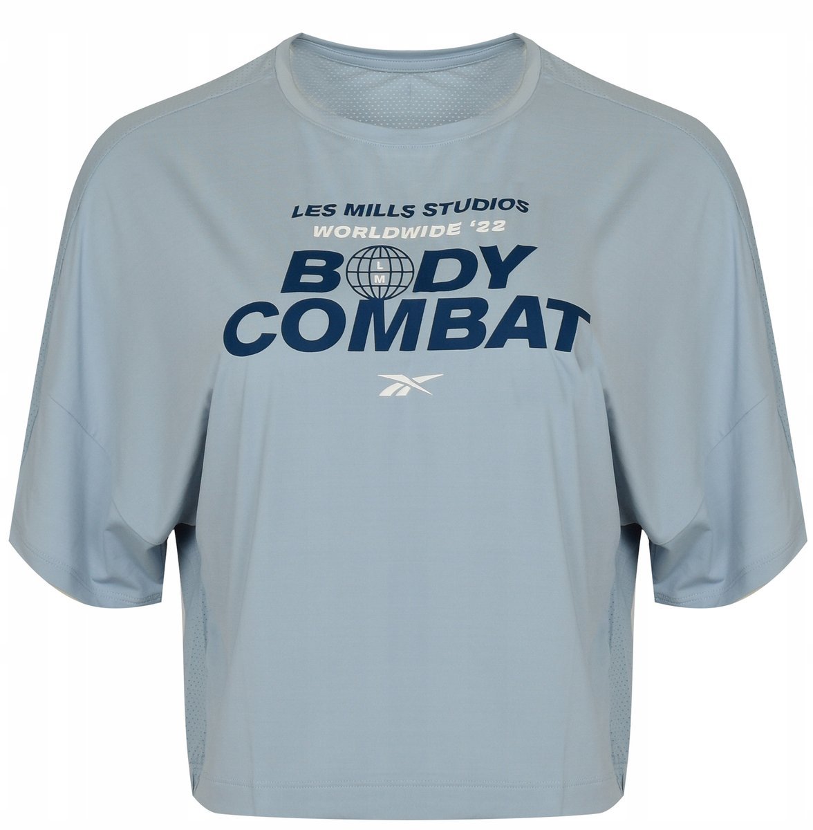 REEBOK - KOSZULKA DAMSKA LM BC AC Tee HD4173 Błękitna o krótkim kroju