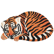 Dywany dla dzieci - Dywan dziecięcy wełniany tygrys 100 x 155 cm pomarańczowy RAJAH - miniaturka - grafika 1