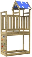 Place zabaw - vidaXL Wieża zabaw Brązowy Drewno impregnowane lite - miniaturka - grafika 1