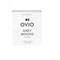 Soczewki kontaktowe - Soczewki Kontaktowe Grafitowo Szare Zerówki Miesięczne Hydrożelowe Ovio - miniaturka - grafika 1