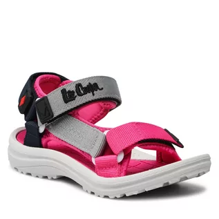 Buty dla dziewczynek - Sandały Lee Cooper - LCW-22-34-0956K Fuchsia/Grey - grafika 1