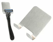 Wieszaki łazienkowe - AG544A Podwójny Wieszak Haczyk Na Golarkę Stalowy - miniaturka - grafika 1