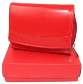 Portfele - Portfel Damski Skórzany Cavaldi PP-N33-SCL RIFD CZERWONY Skóra Licowa Z Suwakiem Wewnątrz 13 x10 x 4 [cm] - miniaturka - grafika 1