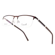 Okulary korekcyjne, oprawki, szkła - Oprawki okularowe żyłkowe prostokątne korekcyjne SANTARELLI na teleskopach STSA1 Brązowy - miniaturka - grafika 1