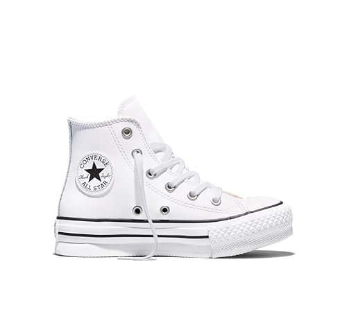 Converse Chuck Taylor All Star Eva Lift Leather, trampki dla dzieci i młodzieży, Converse Chuck Taylor All Star Eva Lift Sneakersy dla dzieci i chłopców, biały, naturalny Ivory Black 30 EU, 30 EU