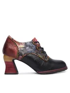 Półbuty damskie - Laura Vita Półbuty Eleao 08 Czarny - miniaturka - grafika 1